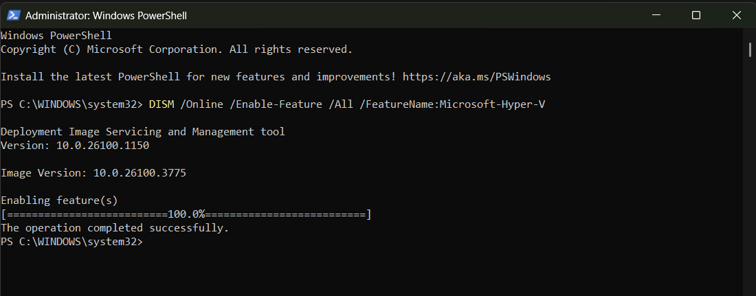 enable-hyper-v-dism